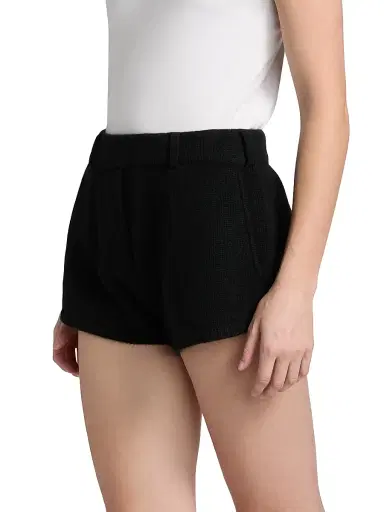 Lisa Yang Women's Annora Cashmere Shorts - Black | Thumbnail 4 Lisa Yang Women's Annora Cashmere Shorts - Black | Thumbnail 4
