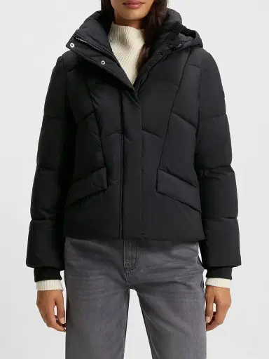 BOSS Women's Piping-Detail Jacket with Padding - Black | Thumbnail 3 BOSS Women's Piping-Detail Jacket with Padding - Black | Thumbnail 3