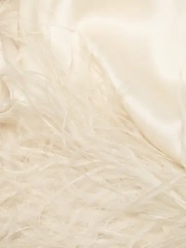 Lapointe Women's Satin Feather-Hem Shift Minidress - Cream - Size Large | Thumbnail 7 Lapointe Women's Satin Feather-Hem Shift Minidress - Cream - Size Large | Thumbnail 7