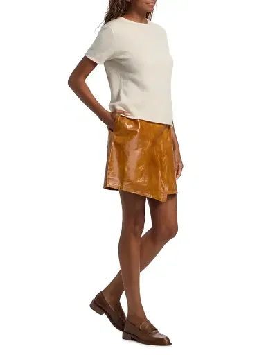 Co Women's Wrap-Style Leather Miniskirt | Thumbnail 2 Co Women's Wrap-Style Leather Miniskirt | Thumbnail 2