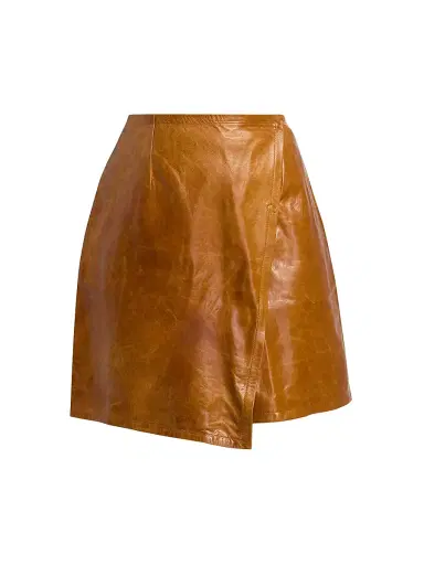 Co Women's Wrap-Style Leather Miniskirt | Thumbnail 1 Co Women's Wrap-Style Leather Miniskirt | Thumbnail 1
