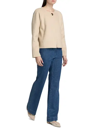 Tanya Taylor Women's Micah Wool-Blend Jacket - Oat | Thumbnail 2 Tanya Taylor Women's Micah Wool-Blend Jacket - Oat | Thumbnail 2