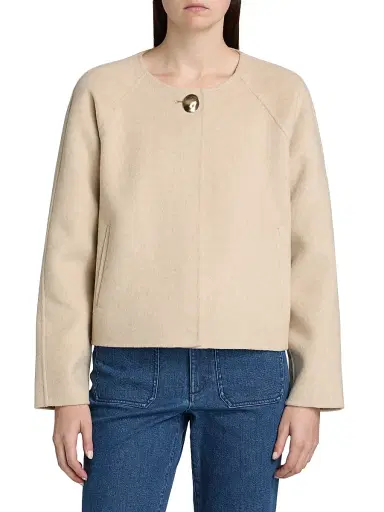 Tanya Taylor Women's Micah Wool-Blend Jacket - Oat | Thumbnail 3 Tanya Taylor Women's Micah Wool-Blend Jacket - Oat | Thumbnail 3