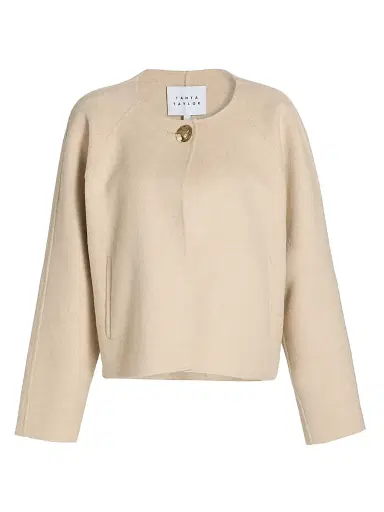 Tanya Taylor Women's Micah Wool-Blend Jacket - Oat | Thumbnail 1 Tanya Taylor Women's Micah Wool-Blend Jacket - Oat | Thumbnail 1