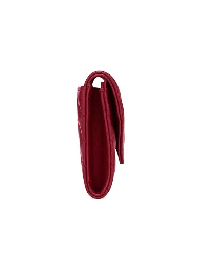 Saint Laurent Women's Cassandre Wallet in Lambskin Leather - Deeply Red | Thumbnail 3 Saint Laurent Women's Cassandre Wallet in Lambskin Leather - Deeply Red | Thumbnail 3