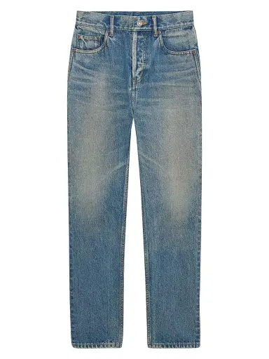 Saint Laurent Women's 90's Cropped Denim Jeans - Midi Blue - Size 25 | Thumbnail 1 Saint Laurent Women's 90's Cropped Denim Jeans - Midi Blue - Size 25 | Thumbnail 1