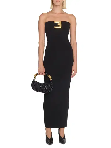 Balmain Women's Mini Ebene Leather Top Handle Bag - Noir | Thumbnail 2 Balmain Women's Mini Ebene Leather Top Handle Bag - Noir | Thumbnail 2
