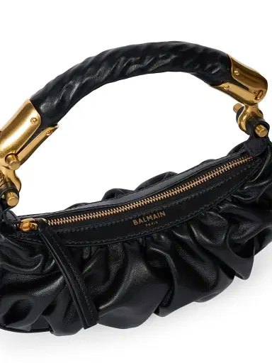 Balmain Women's Mini Ebene Leather Top Handle Bag - Noir | Thumbnail 4 Balmain Women's Mini Ebene Leather Top Handle Bag - Noir | Thumbnail 4