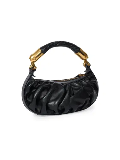 Balmain Women's Mini Ebene Leather Top Handle Bag - Noir | Thumbnail 5 Balmain Women's Mini Ebene Leather Top Handle Bag - Noir | Thumbnail 5