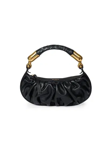 Balmain Women's Mini Ebene Leather Top Handle Bag - Noir | Thumbnail 1 Balmain Women's Mini Ebene Leather Top Handle Bag - Noir | Thumbnail 1