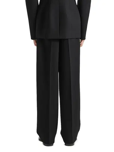 Givenchy Men's Double Pleated Trousers in Wool - Black | Thumbnail 3 Givenchy Men's Double Pleated Trousers in Wool - Black | Thumbnail 3