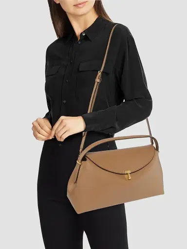 TOTEME Women's T-Lock Leather Top Handle Bag | Thumbnail 3 TOTEME Women's T-Lock Leather Top Handle Bag | Thumbnail 3