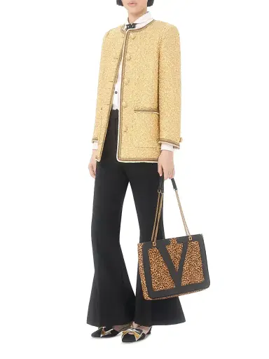 Valentino Garavani Women's Viva Superstar Medium Shopping Bag in Calfskin with Pony Effect - Animal Print | Thumbnail 2 Valentino Garavani Women's Viva Superstar Medium Shopping Bag in Calfskin with Pony Effect - Animal Print | Thumbnail 2