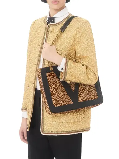 Valentino Garavani Women's Viva Superstar Medium Shopping Bag in Calfskin with Pony Effect - Animal Print | Thumbnail 3 Valentino Garavani Women's Viva Superstar Medium Shopping Bag in Calfskin with Pony Effect - Animal Print | Thumbnail 3