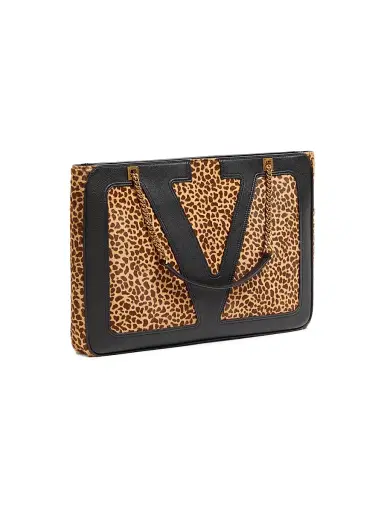 Valentino Garavani Women's Viva Superstar Medium Shopping Bag in Calfskin with Pony Effect - Animal Print | Thumbnail 4 Valentino Garavani Women's Viva Superstar Medium Shopping Bag in Calfskin with Pony Effect - Animal Print | Thumbnail 4