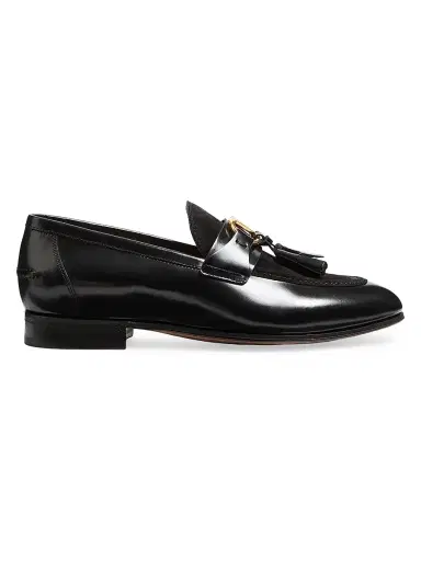 Valentino Garavani Men's Vaniteux Calfskin and Split Leather Loafers - Black - Size 11 | Thumbnail 1 Valentino Garavani Men's Vaniteux Calfskin and Split Leather Loafers - Black - Size 11 | Thumbnail 1