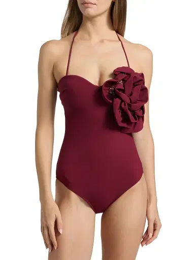 Chiara Boni La Petite Robe Women's Panai RC Sequined Rosette Strapless One-Piece Swimsuit | Thumbnail 5 Chiara Boni La Petite Robe Women's Panai RC Sequined Rosette Strapless One-Piece Swimsuit | Thumbnail 5