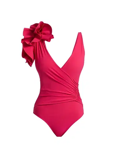 Chiara Boni La Petite Robe Women's Miana Ruffled Shoulder One-Piece Swimsuit | Thumbnail 1 Chiara Boni La Petite Robe Women's Miana Ruffled Shoulder One-Piece Swimsuit | Thumbnail 1