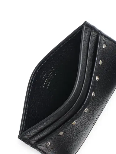 Valentino Garavani Men's Rockstud Grainy Calfskin Cardholder | Thumbnail 4 Valentino Garavani Men's Rockstud Grainy Calfskin Cardholder | Thumbnail 4