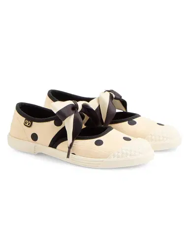 Valentino Garavani Women's Bay By Bay Ballerina Sneakers - Butter Black | Thumbnail 2 Valentino Garavani Women's Bay By Bay Ballerina Sneakers - Butter Black | Thumbnail 2