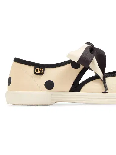 Valentino Garavani Women's Bay By Bay Ballerina Sneakers - Butter Black | Thumbnail 6 Valentino Garavani Women's Bay By Bay Ballerina Sneakers - Butter Black | Thumbnail 6