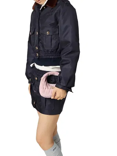 Miu Miu Women's Wander Matelassé Velvet Mini Top Handle Bag - Pink | Thumbnail 2 Miu Miu Women's Wander Matelassé Velvet Mini Top Handle Bag - Pink | Thumbnail 2
