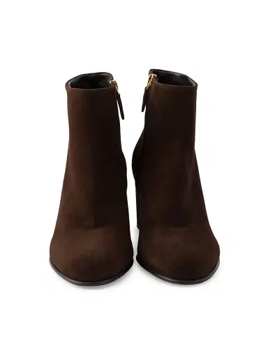 Prada Women's Leather Booties - Dark Brown | Thumbnail 2 Prada Women's Leather Booties - Dark Brown | Thumbnail 2
