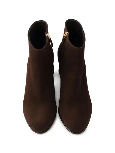 Prada Women's Leather Booties - Dark Brown | Thumbnail 4 Prada Women's Leather Booties - Dark Brown | Thumbnail 4