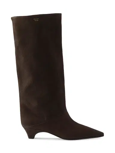 Prada Women's Leather Knee High Boots | Thumbnail 1 Prada Women's Leather Knee High Boots | Thumbnail 1