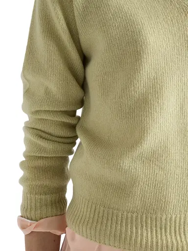 Prada Women's Wool and Cashmere V-Neck Sweater - Green | Thumbnail 6 Prada Women's Wool and Cashmere V-Neck Sweater - Green | Thumbnail 6