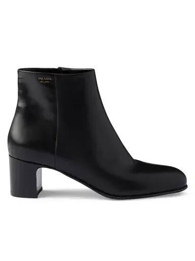 Prada Women's Suede Booties - Black | Thumbnail 1 Prada Women's Suede Booties - Black | Thumbnail 1