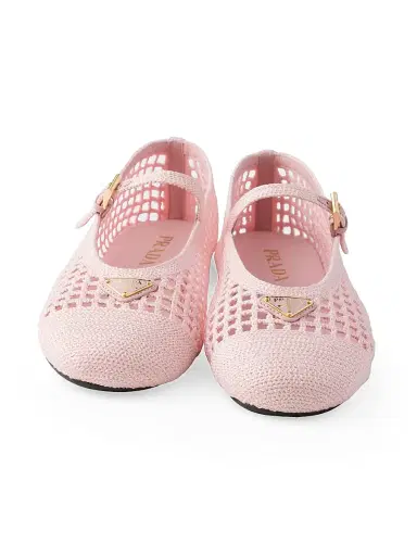 Prada Women's Crochet Ballerinas - Gold | Thumbnail 12 Prada Women's Crochet Ballerinas - Gold | Thumbnail 12