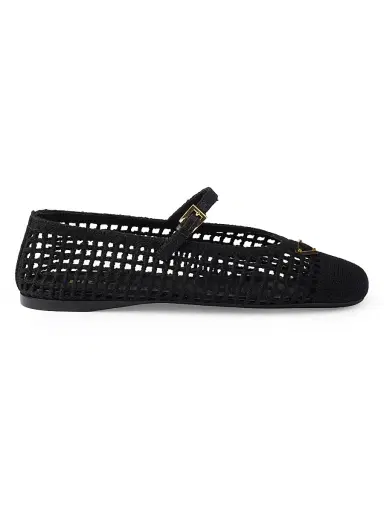 Prada Women's Crochet Ballerinas - Gold | Thumbnail 15 Prada Women's Crochet Ballerinas - Gold | Thumbnail 15