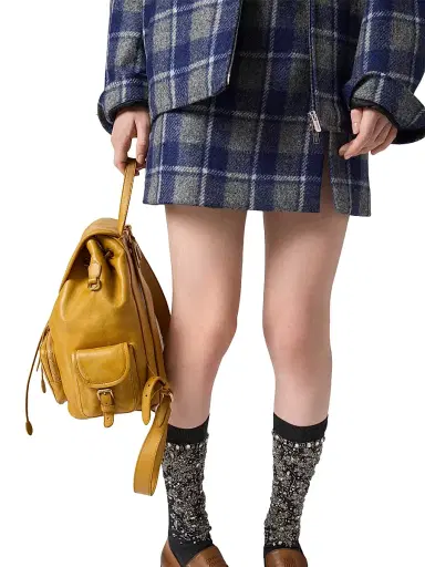 Miu Miu Women's Checked Miniskirt - Grey Multi - Size 4 | Thumbnail 5 Miu Miu Women's Checked Miniskirt - Grey Multi - Size 4 | Thumbnail 5