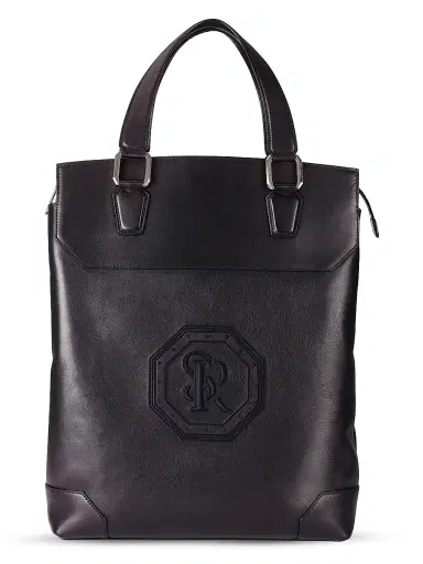 Stefano Ricci Men's Calfskin Tote Bag - Black | Thumbnail 1 Stefano Ricci Men's Calfskin Tote Bag - Black | Thumbnail 1