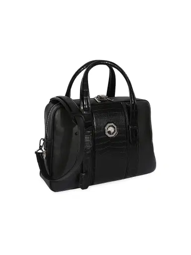 Stefano Ricci Men's Versatile Croc Briefcase with Lock | Thumbnail 2 Stefano Ricci Men's Versatile Croc Briefcase with Lock | Thumbnail 2