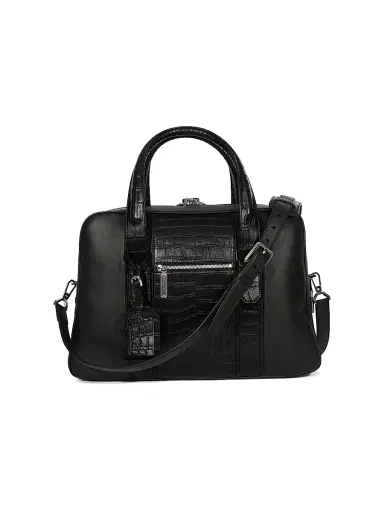 Stefano Ricci Men's Versatile Croc Briefcase with Lock | Thumbnail 3 Stefano Ricci Men's Versatile Croc Briefcase with Lock | Thumbnail 3