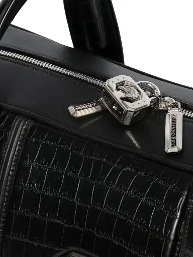 Stefano Ricci Men's Versatile Croc Briefcase with Lock | Thumbnail 4 Stefano Ricci Men's Versatile Croc Briefcase with Lock | Thumbnail 4