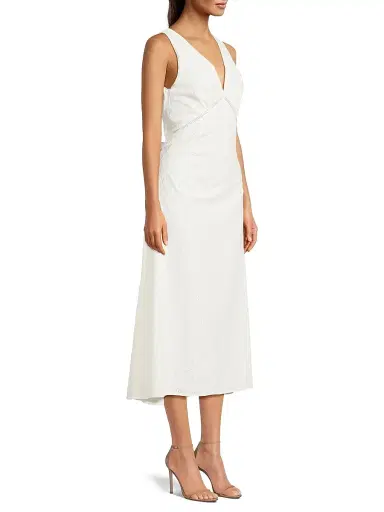 Faithfull The Brand Women's Maya Floral Eyelet Cotton-Blend Midi-Dress | Thumbnail 4 Faithfull The Brand Women's Maya Floral Eyelet Cotton-Blend Midi-Dress | Thumbnail 4