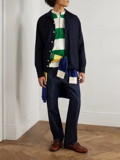 Drake's Convertible-Collar Wool Shirt - Men | Thumbnail 2 Drake's Convertible-Collar Wool Shirt - Men | Thumbnail 2