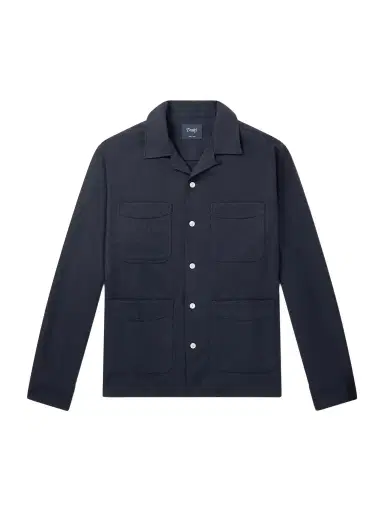 Drake's Convertible-Collar Wool Shirt - Men | Thumbnail 1 Drake's Convertible-Collar Wool Shirt - Men | Thumbnail 1