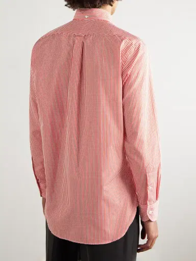 Drake's Slim-Fit Button-Down Collar Striped Cotton-Poplin Shirt - Men | Thumbnail 4 Drake's Slim-Fit Button-Down Collar Striped Cotton-Poplin Shirt - Men | Thumbnail 4