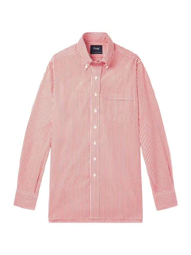 Slim-Fit Button-Down Collar Striped Cotton-Poplin Shirt - Men Slim-Fit Button-Down Collar Striped Cotton-Poplin Shirt - Men