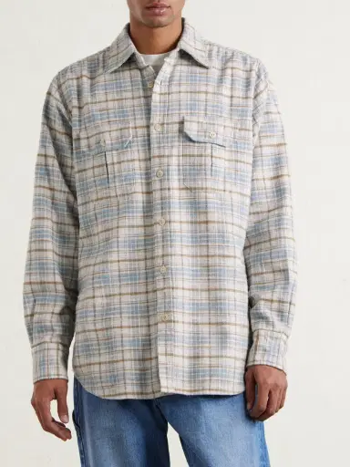 Drake's Checked Brushed Cotton-Flannel Shirt - Men | Thumbnail 3 Drake's Checked Brushed Cotton-Flannel Shirt - Men | Thumbnail 3