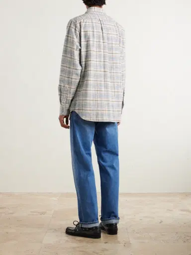 Drake's Checked Brushed Cotton-Flannel Shirt - Men | Thumbnail 4 Drake's Checked Brushed Cotton-Flannel Shirt - Men | Thumbnail 4