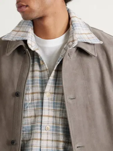 Drake's Checked Brushed Cotton-Flannel Shirt - Men | Thumbnail 5 Drake's Checked Brushed Cotton-Flannel Shirt - Men | Thumbnail 5
