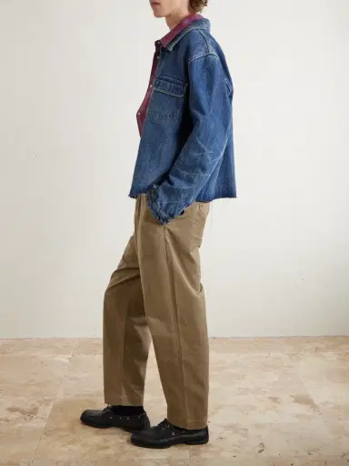 KAPITAL Straight-Leg Pleated Cotton-Twill Chinos - Men | Thumbnail 2 KAPITAL Straight-Leg Pleated Cotton-Twill Chinos - Men | Thumbnail 2