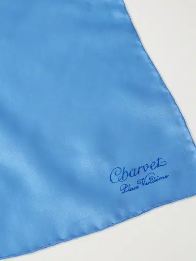 Charvet Silk Pocket Square - Men | Thumbnail 4 Charvet Silk Pocket Square - Men | Thumbnail 4