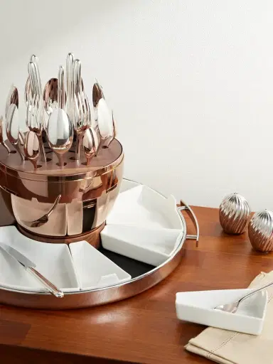 Christofle Mood Precious Set of 24 Rose Gold-Tone and Stainless Steel Cutlery - Men - Rose gold | Thumbnail 2 Christofle Mood Precious Set of 24 Rose Gold-Tone and Stainless Steel Cutlery - Men - Rose gold | Thumbnail 2