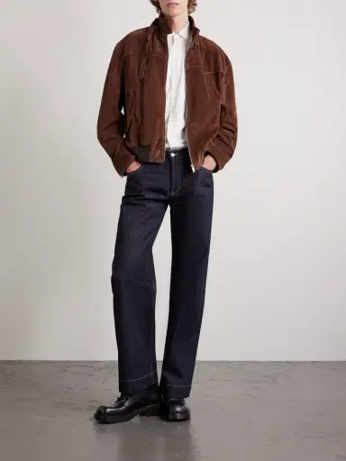 McQueen Panelled Suede Harrington Jacket - Men | Thumbnail 2 McQueen Panelled Suede Harrington Jacket - Men | Thumbnail 2
